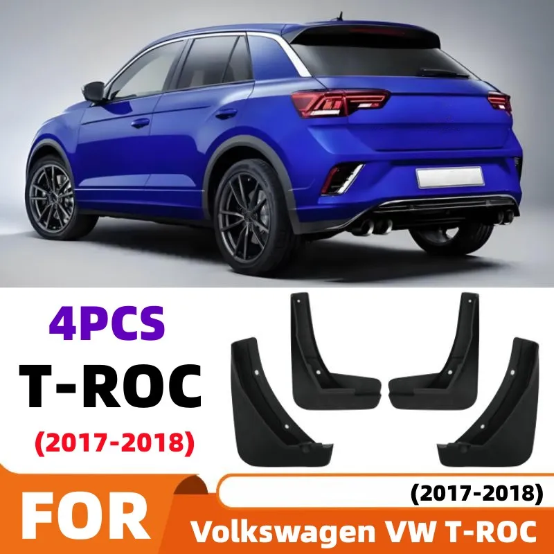 Für Volkswagen VW T-ROC TROC 2017 2018, Auto-Schmutzfänger vorne und hinten, Kotflügel, Spritzschutz, Kotflügel, einfache Installation, Zubehör