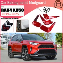 Car Fender Baking Paint Mud Flaps for Toyota RAV4 XA50 2019~2023 2024 2025 Guards Splash Protect Mudflaps Mudguards Accessories