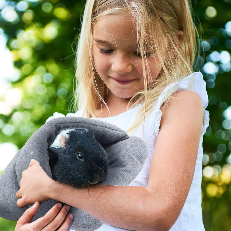 Meerschweinchen-Warmbett, Kaninchenhaus, Hamster-Schlafsack, Kleintier-Zubehör, Höhlennest, Weiche Fleece-Hausschuhe, Bett für Meerschweinchen, Meerschweinchen-Accessoires – Detail 9