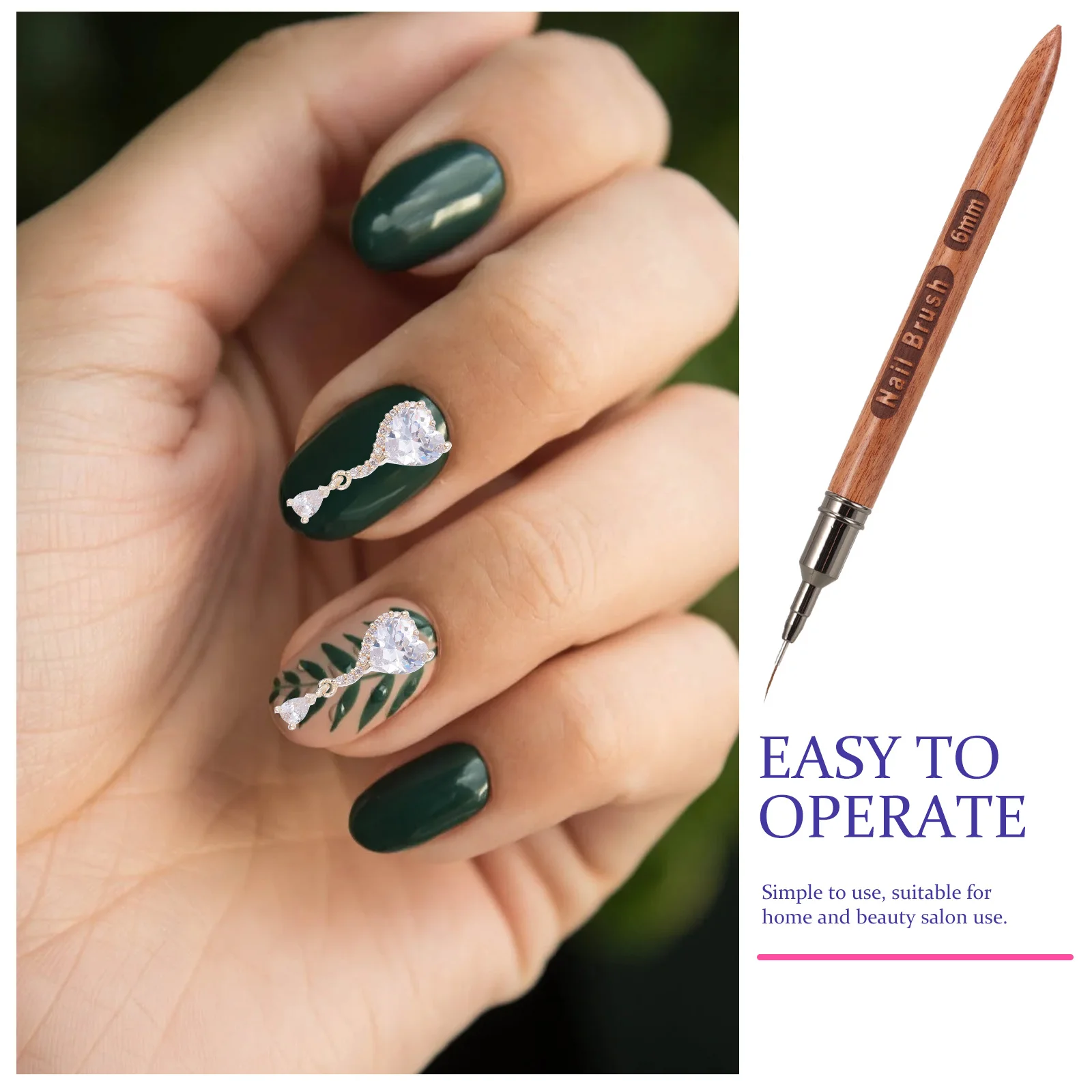 

Thin Nail Art Pen 6mm Pull Line Brush Tools Zinc Alloy Salon Supplies Fine Liner Professional Nail Design Drawing Pens