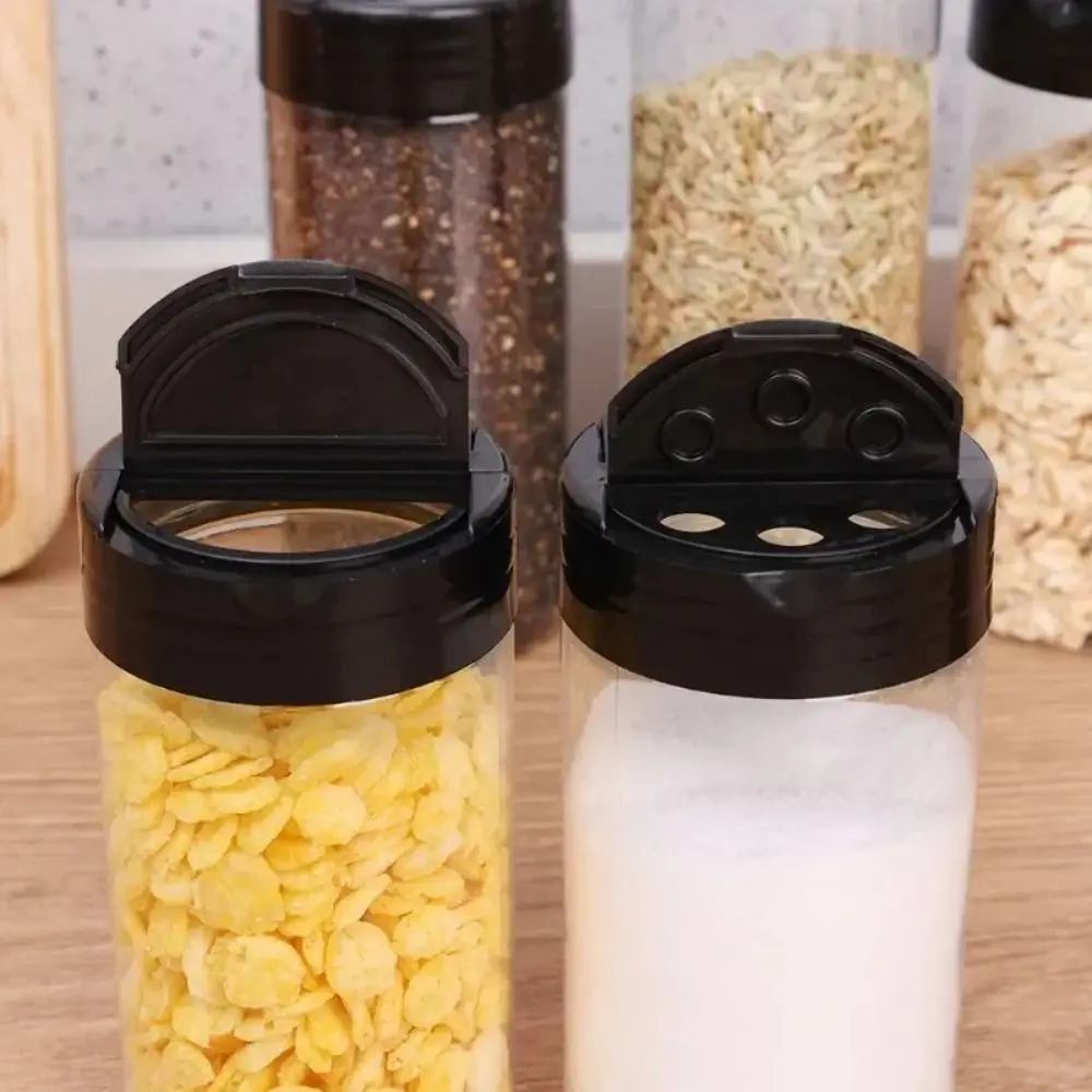 Durable Plastic Seasoning Jar 100/160/250ML Portable Salt Cellar Empty Condiment Storage Bottle BBQ