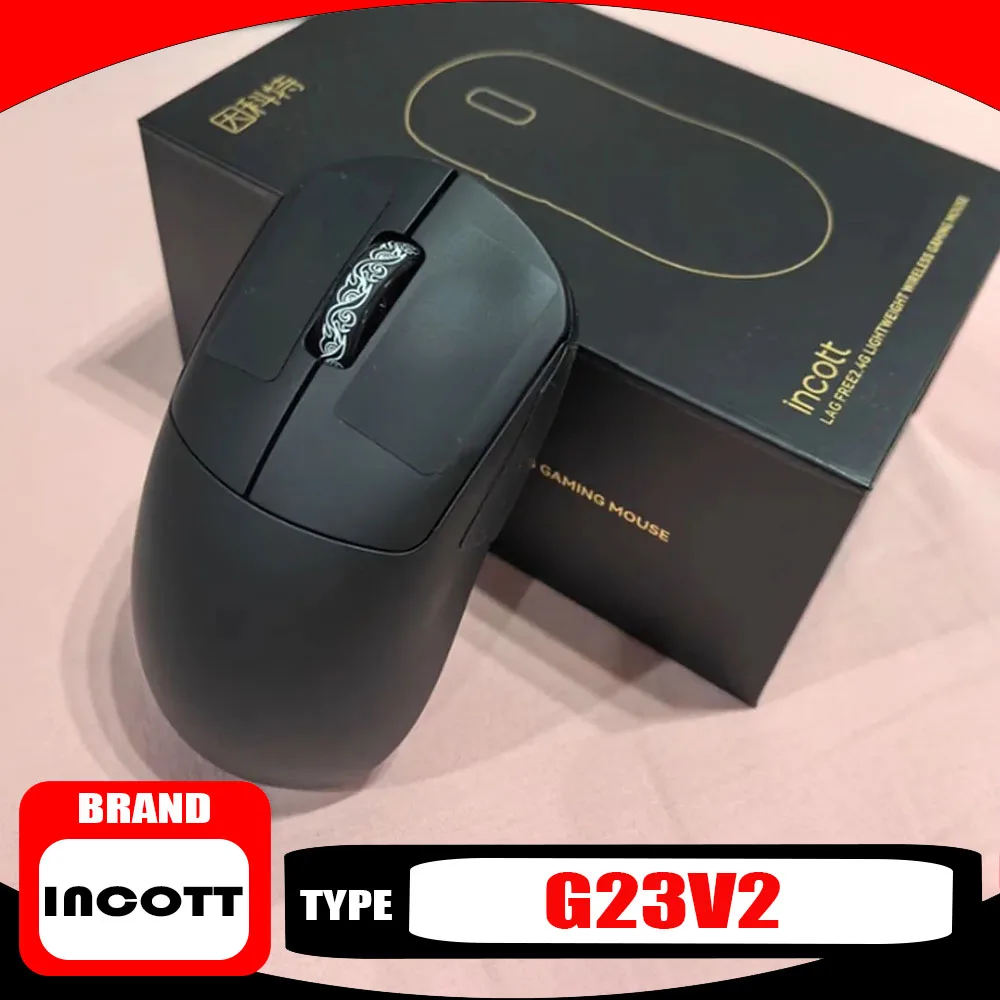 

Incott G23V2 Gamer Mouse Wireless IPS 650 Tri Mode PAW3395 V2SC Ergonomic Lightweight Ergonomics E-sports Mouse Gift