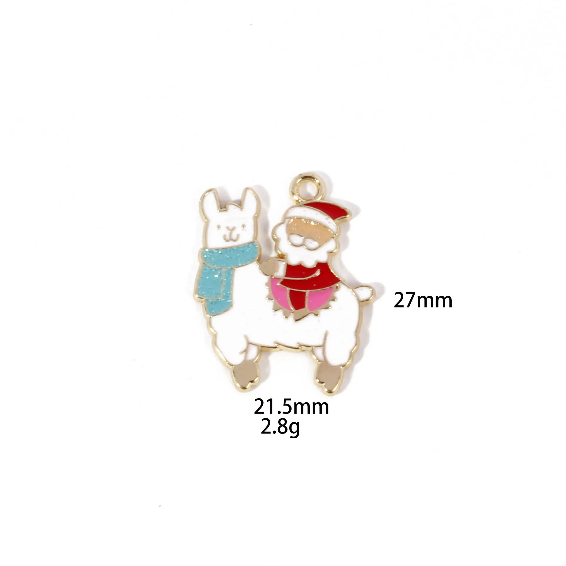10 sztuk stop cynku kropla oleju emalia boże narodzenie alpaka renifer Charms wisiorek na kolczyki naszyjniki akcesoria do wyrobu biżuterii