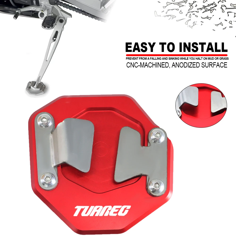 

Для Aprilia TUAREG 660 2021 2022 аксессуары для мотоциклов CNC алюминиевая подставка удлинительная пластина боковая подставка увеличивающая подставка