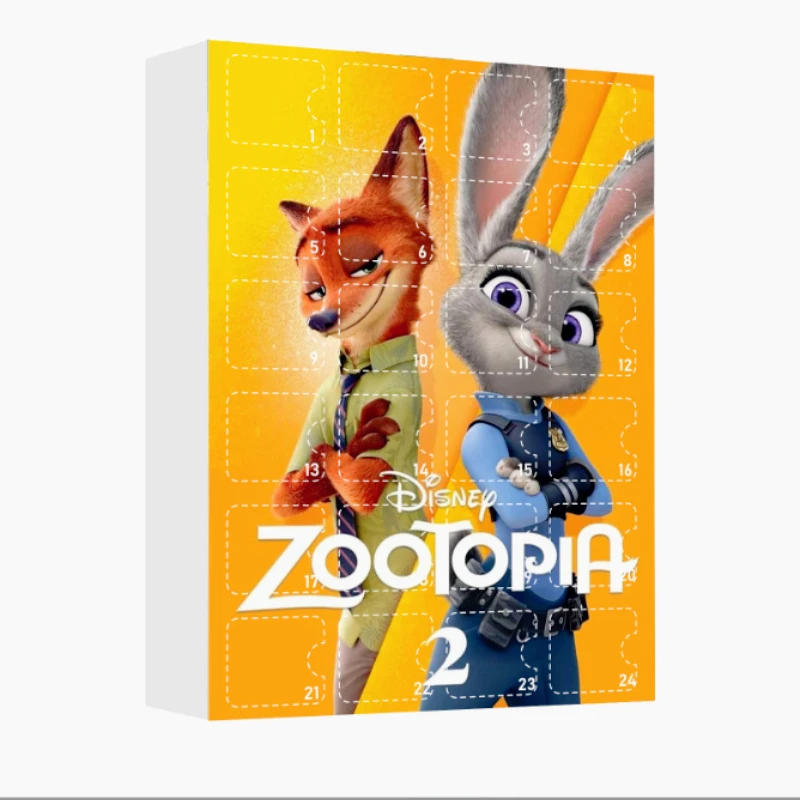 متوفر في المخزون Zootopia يأتي تقويم القدوم عيد الميلاد العد التنازلي التقويم الديكور لعبة عيد الميلاد الاكريليك قلادة هدية