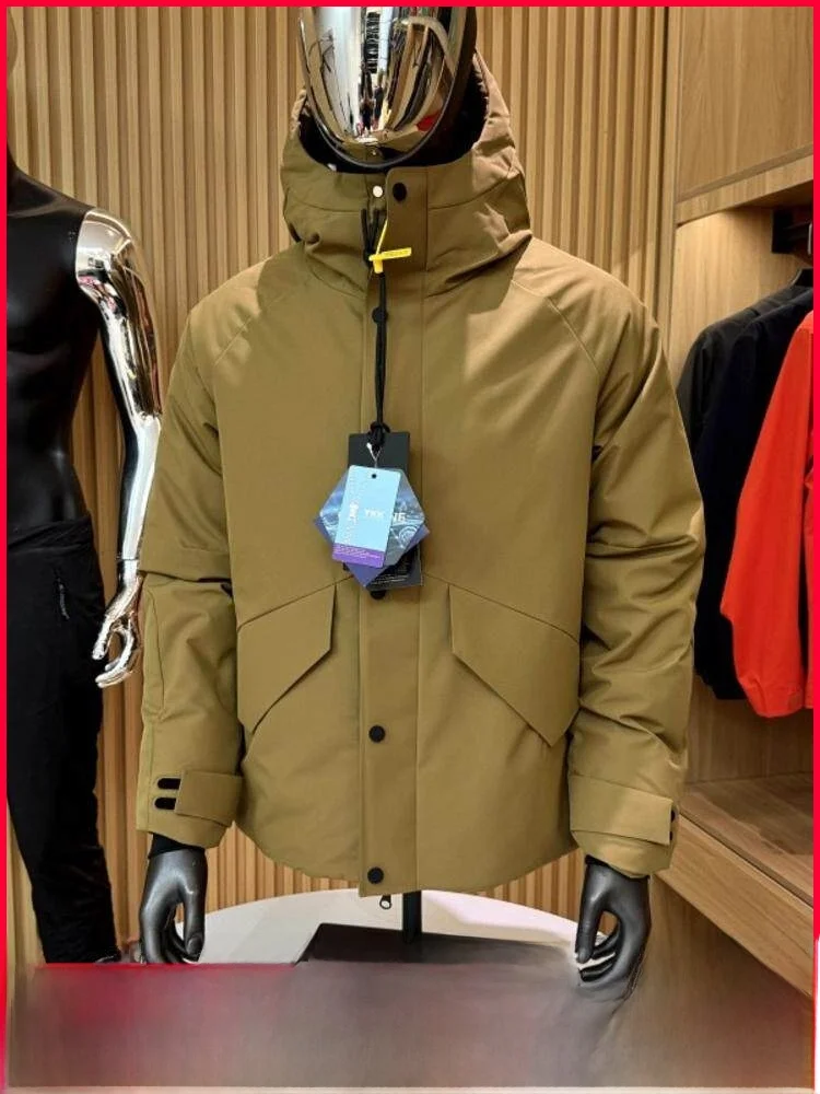 

High-End Men's down Jaet Thermal Reflection Inner Windproof Waterproof Cold Resistance Outdoor Polyester Fiber Filling
