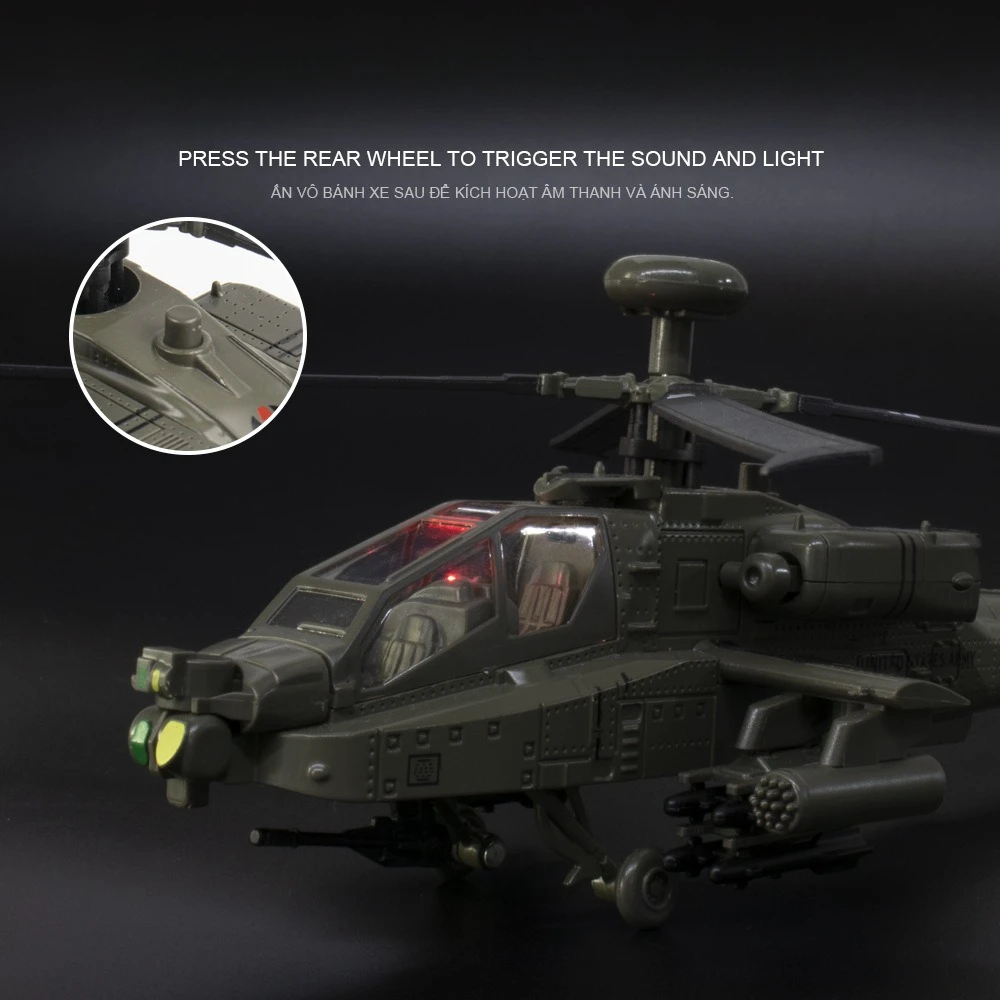 1:32 Apache Armed Alloy Helicopter Model Ornament Toy Diecast Alloy Car Model Collectible Gift