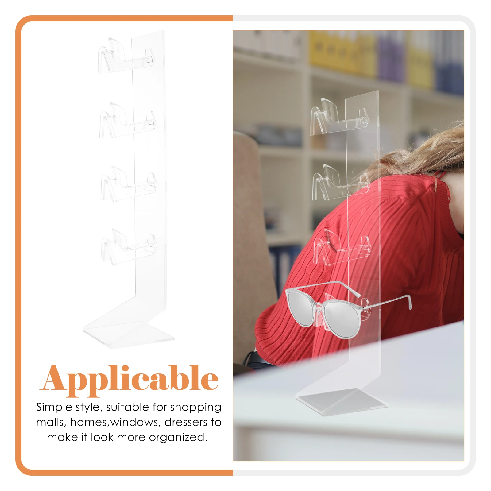 

Multi-Tier Acrylic Sunglasses Organizer Glasses Rack Holder For Desktop Space-Saving Display Stand Storage Rack