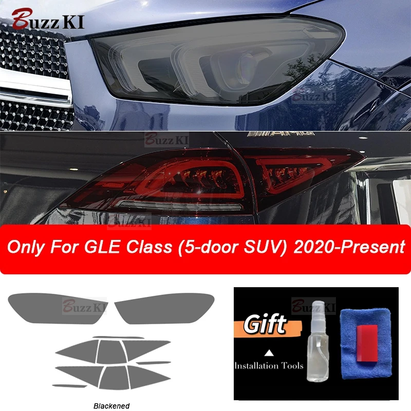 Car Headlight Protective Film Taillight Transparent Black TPU Sticker For Mercedes Benz GLE Class SUV W167 2020 AMG Accessories