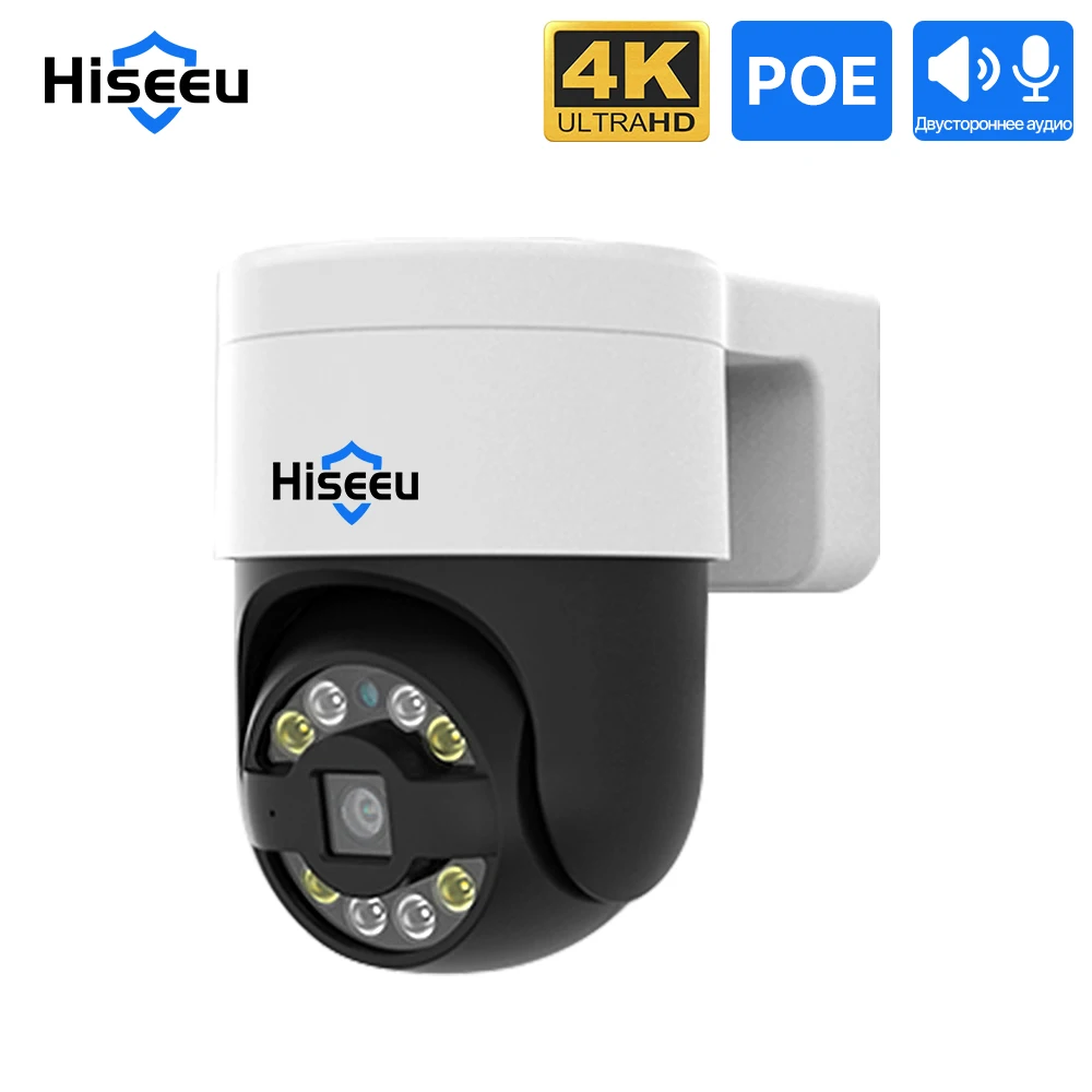 

Hiseeu 5X Digital Zoom 4MP 4K 8MP POE PTZ IP Camera ONVIF Full Color Outdoor Video Surveillance CCTV Cameras for Xmeye NVR