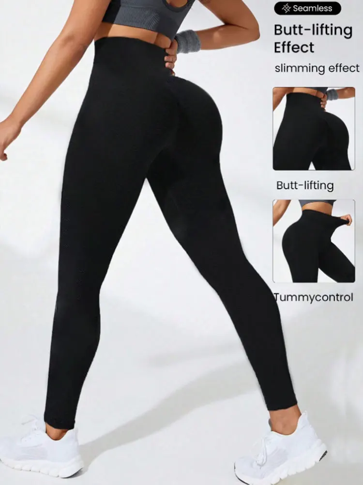 

Бесшовные леггинсы с высокой талией для коррекции живота, мягкие, подтягивающие ягодицы, для занятий спортом, бега, велоспорта, йоги.