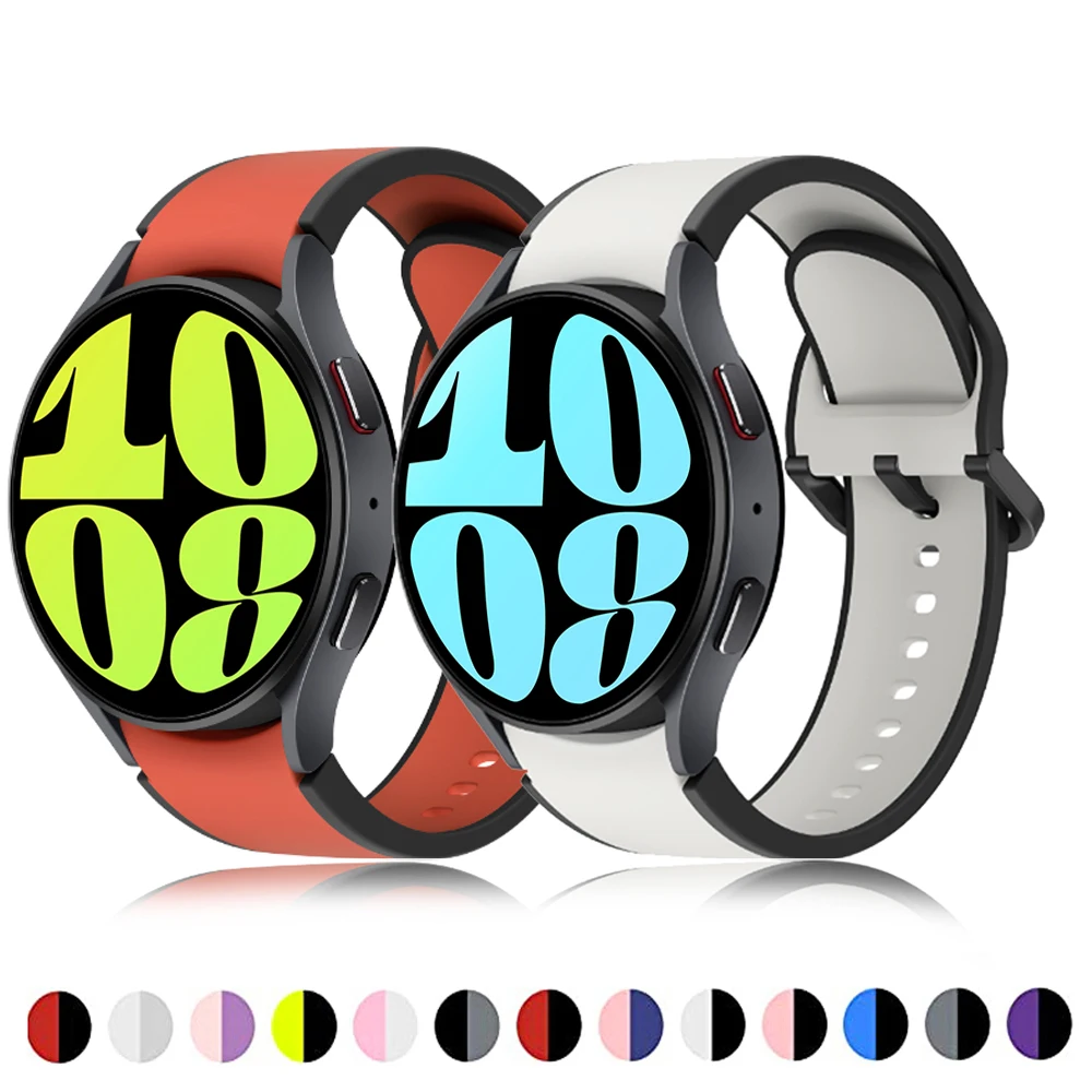 Silicone Strap for Samsung Galaxy Watch 6 44mm 40mm Sport Watchband 20mm watch band Correa Galaxy Watch 6/5/4 Classic 43mm 47mm