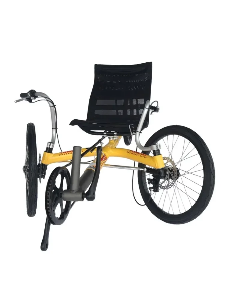 Lying Riding Tricycle Disc Brake Removable Recumbent Bicycle Leisure Walking Riding Lying Bicycle