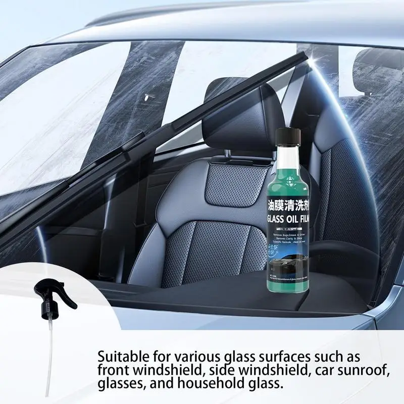 Car Glass Oil Film Cleaner 150ml Window Cleaning Liquid Glass Detergent For Front Windshield Side Window Improve Clarity And