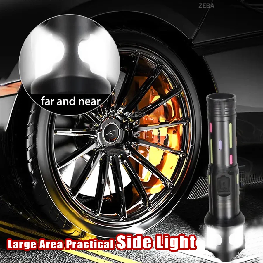 Upgrade 95000000LM Most Powerful LED Flashlight Super Bright Rechargeable Torch Light Zoomable Long Range 4500M Camping Lantern