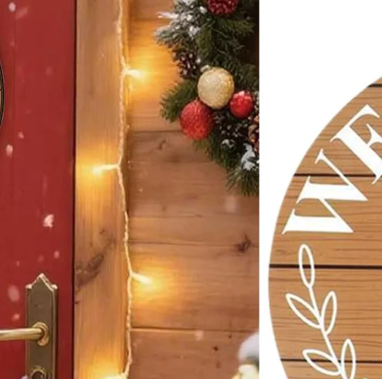 32pcs/set Gnome Welcome Sign Interchangeable Wooden Christmas Sign Holiday Decor With Magnet Pieces And Detachable Hats