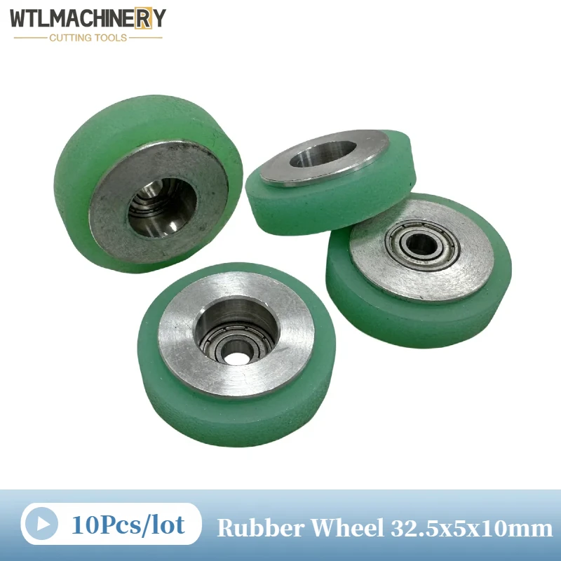 10Pcs Rubber Wheel For Electric Paper Creasing Machine Self-adhesive Marking Machine 32.5x5x10mm