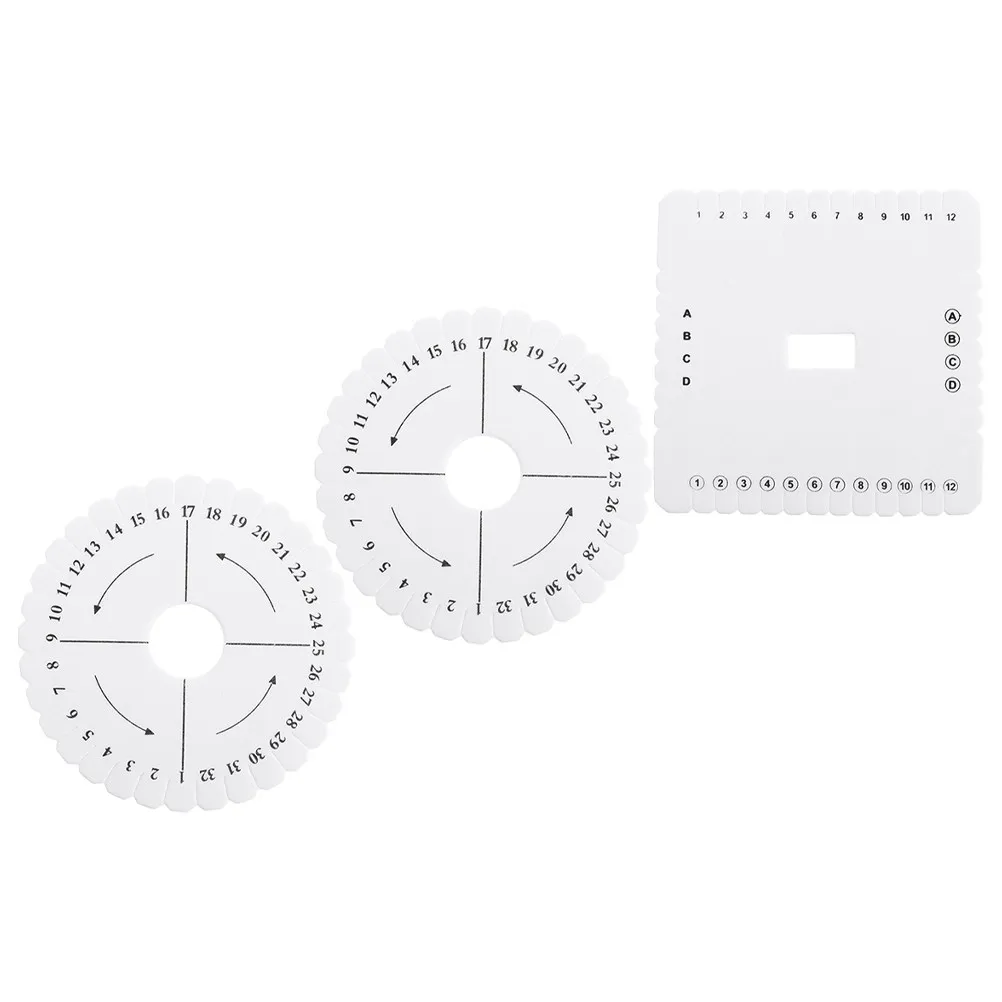

3Pcs Two-Size Handheld Braiding Loom Disks for DIY Bracelet Making Easy Beginner-Friendly Weaving Tool Portable Beading Cord