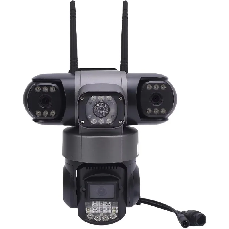Multi-lens Outdoor Wifi Ptz Cam Smart Pan Tilt 360 Degree AI Human Tracking Wireless Security IP Camera  for Home Store