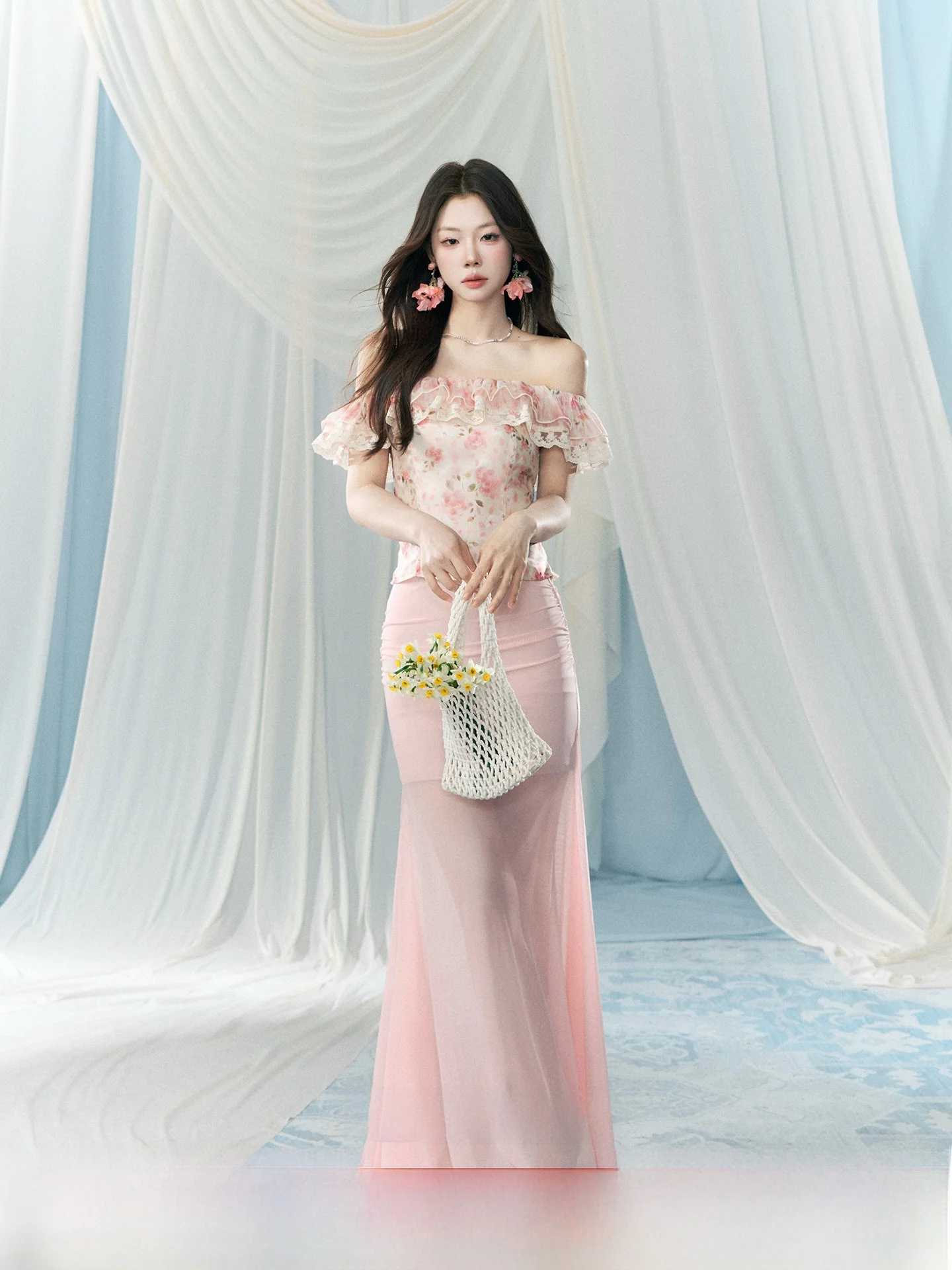 

Розовая женская юбка А-силуэта с завышенной талией, облегающая, для коррекции фигуры, весна-лето, новая модель, корейский стиль, для повседневной носки