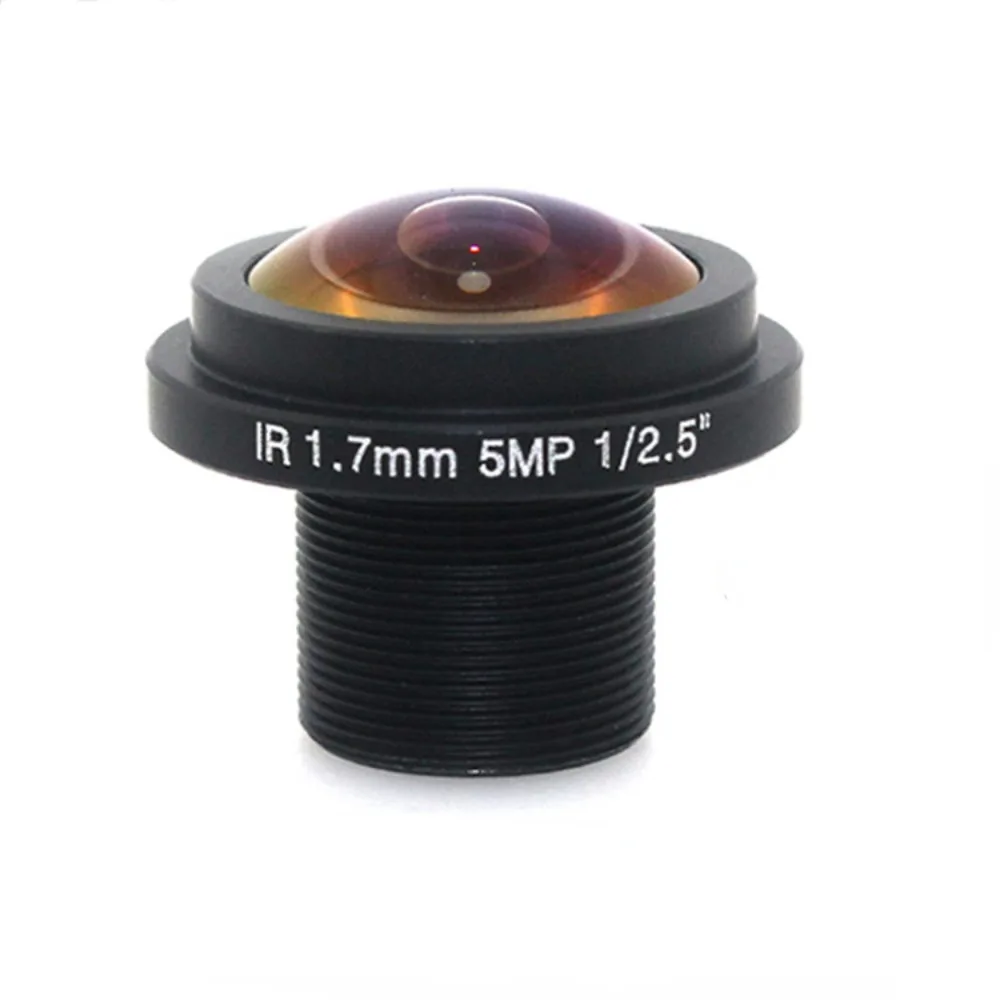 1.7mm Fisheye Lens 5Megapixel for HD CCTV IP Camera M12 Mount 1/2.5