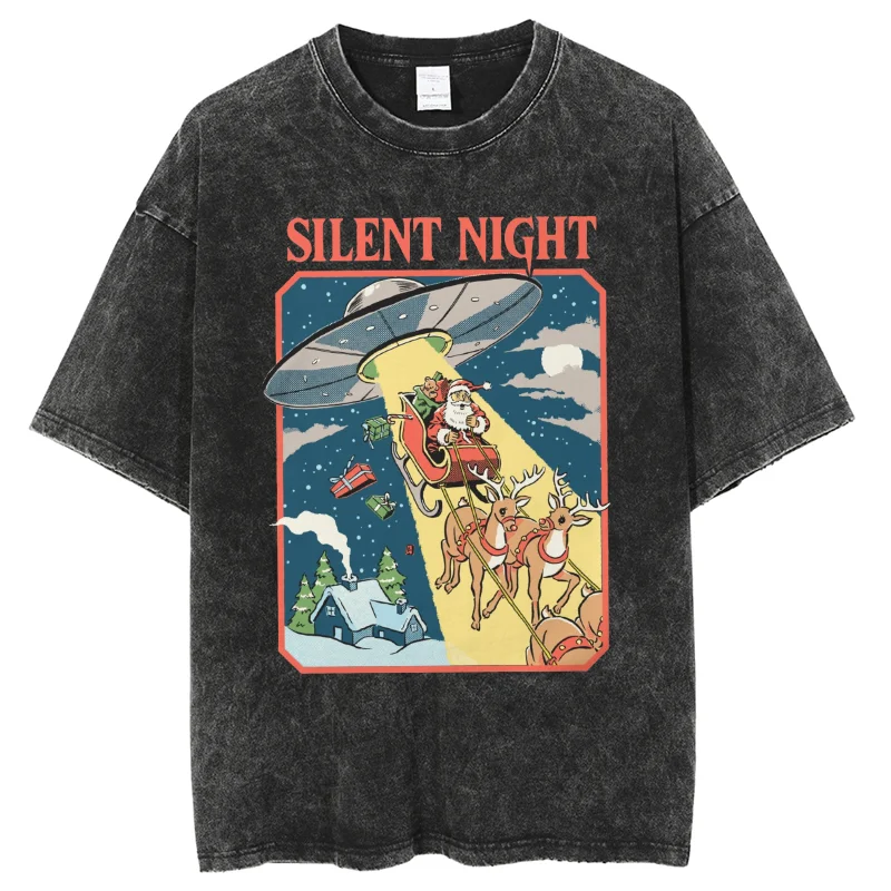 Christmas Printed T Shirt Women Unisex Harajuku T-shirt Clothing Harajuku Tshirt 2023 Streetwear Hip Hop Male T-shirts