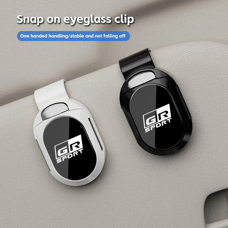 

Многофункциональный держатель для карт, автомобильный козырек, зажим для очков для Toyota GR Sport Gazoo Racing Yaris 86 Corolla Hilux Supra C-HR, аксессуары