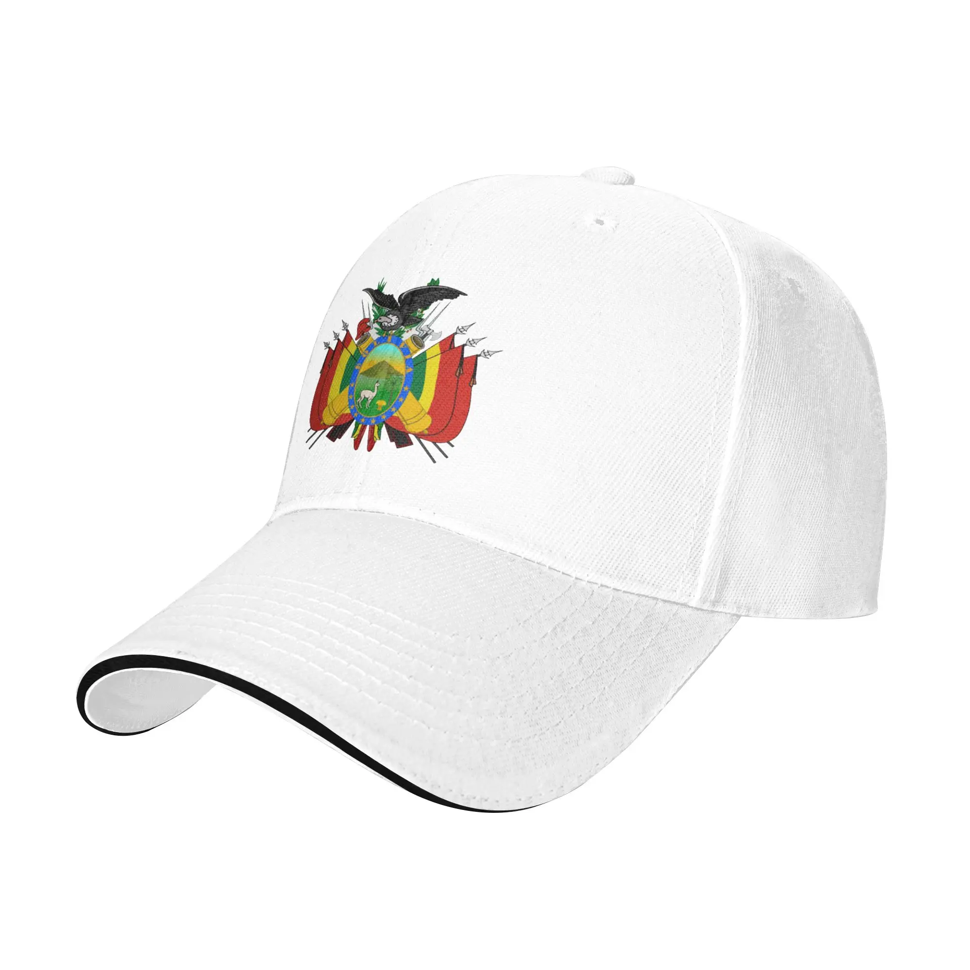 Coat of arms of Bolivia and National Emblem Hiking Baseball Caps Boy  Printing Tactical Trucker Cap Womens Pool Party Sun Hats