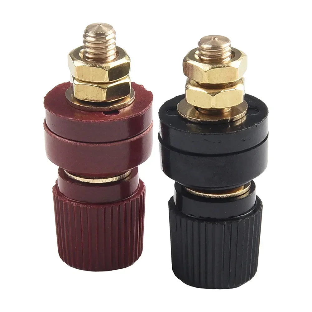 1pair Binding Post M6 Lengthen Thread 333 Type Brass Binding Post For Welding Machines Pure Copper Terminal Block Round Terminal