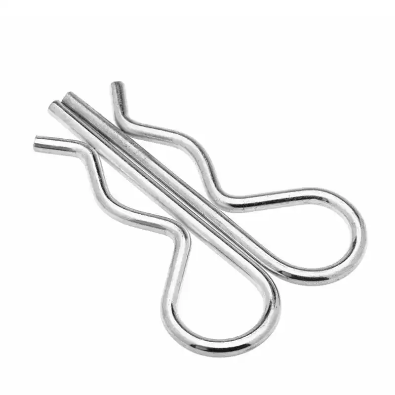 Carbon Steel R-Type Hairpin Cotter Pin M1.2 to M7 Wave Shape Spring Split Retaining Clip for Car Pull Rod RC Buggy Shell Fixing