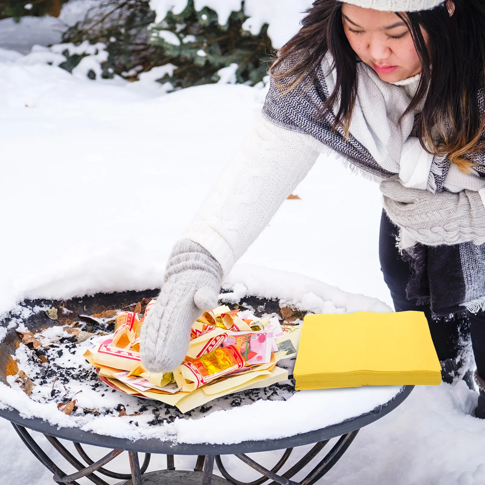 

500Pcs Sacrifice Paper Huangbiao Paper for Ancestor Worship Burning Rituals Ghost Festival Blessing Sacrifice