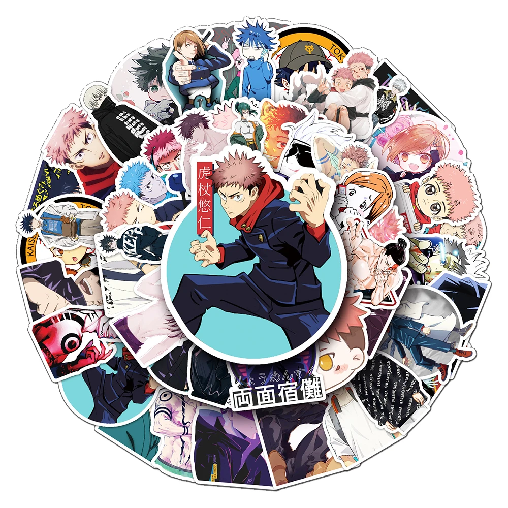 10/30/50 Stück Anime Jujutsu Kaisen Graffiti-Aufkleber Gojo Satoru Cartoon-Aufkleber DIY Schreibwaren Koffer Klassische Coole Manga-Aufkleber