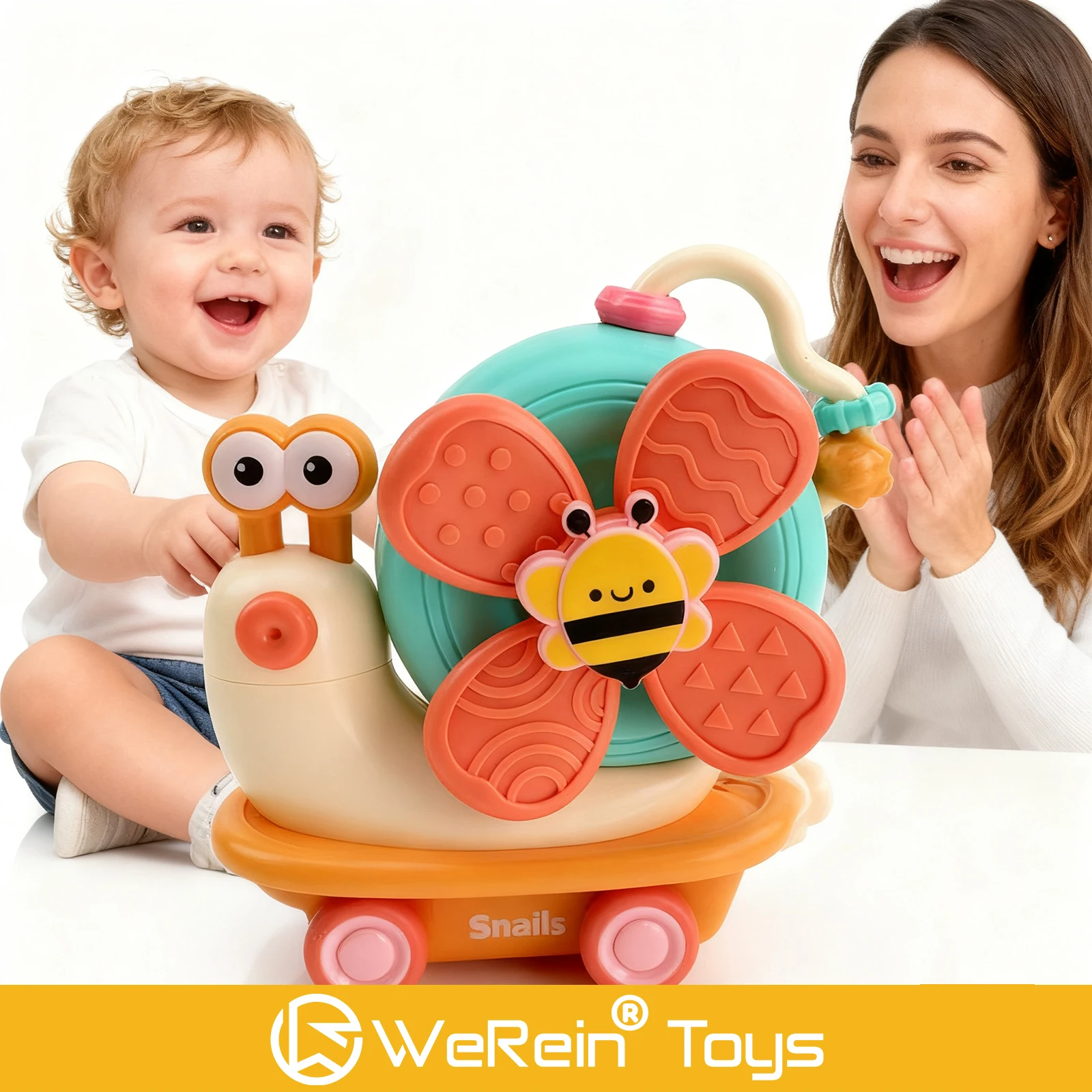 Escargot Turn N Play, voiture à inertie, jouet de Table à manger intégré Transformable détachable