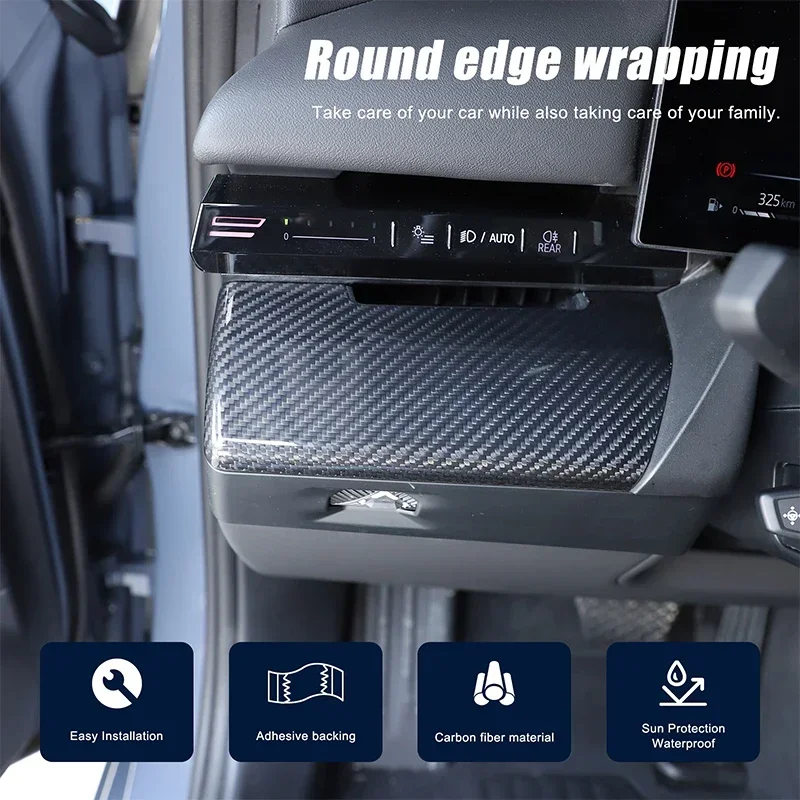 

For BMW 5 Series G60 2024+ Real Carbon Fiber Car Dashboard Panel Decorative Cover Interior Modification Accessories LHD