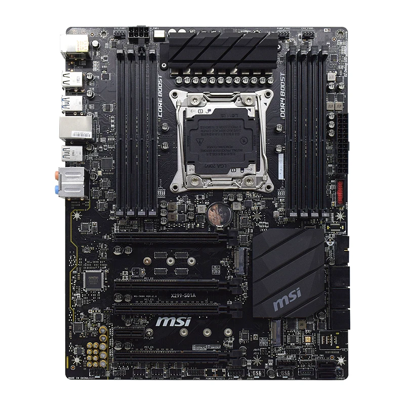 MSI X299 Motherboard X299-S01A Motherboard LGA 2066 intel X299 DDR4 128GB M.2 USB 3.1  support  i9-9920X 7800X 7900X 9820X 9960X