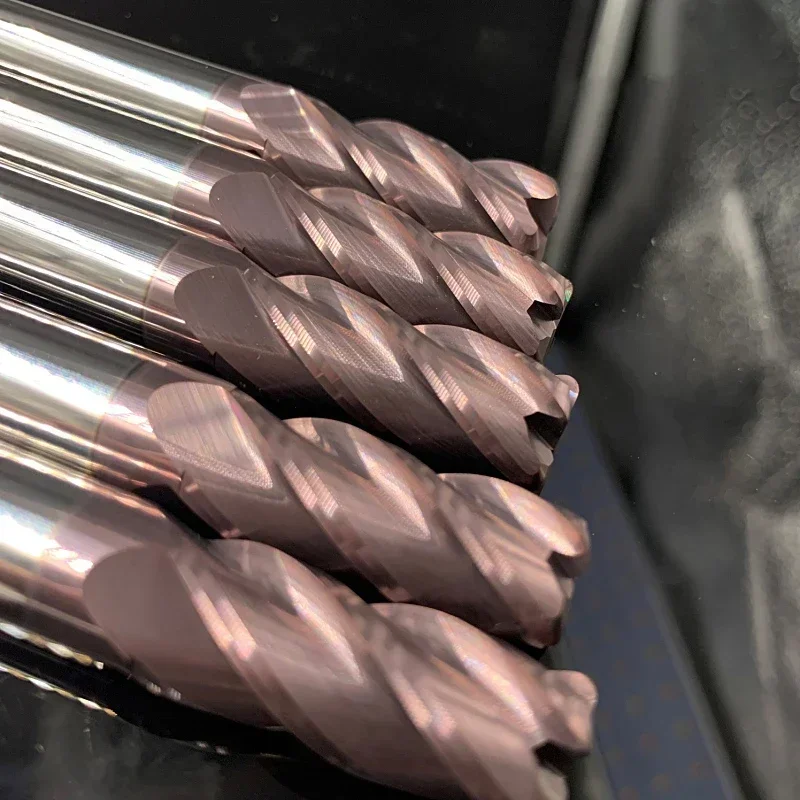 Fraise en Carbure de Tungstène à Rayon d'Angle CNC R Bull, Fraise Antarctique, Outil en Acier, R0.5 R1, 4 Cannelures, CSXW HRC62