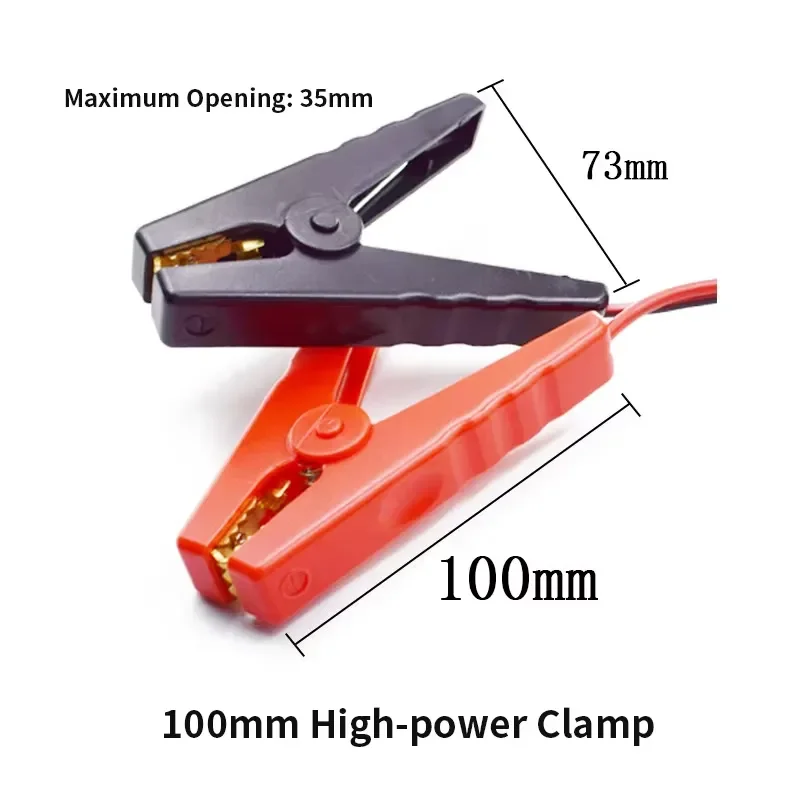 12AWG XT60 to 100mm Alligator Clips Cable Connector Car Battery Model Aircraft 100A Lithium Battery Charging Connection Line