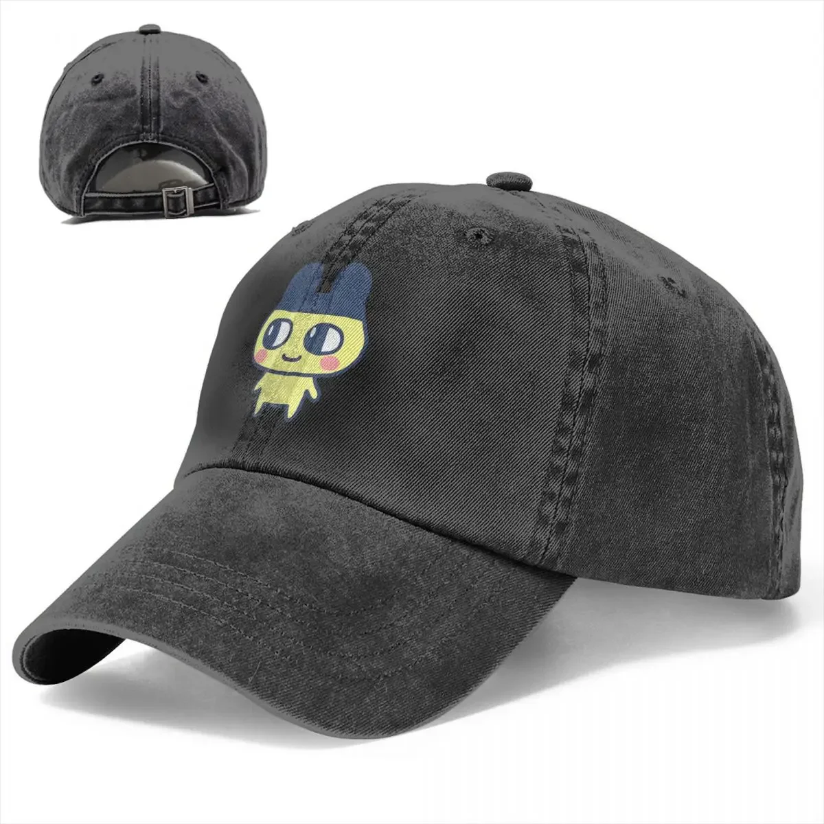 Mametchi Digital Pet Kawaii 90s Baseball Caps Men Women Distressed Washed Snapback Cap T-Tamagotchis Activities Hats Cap