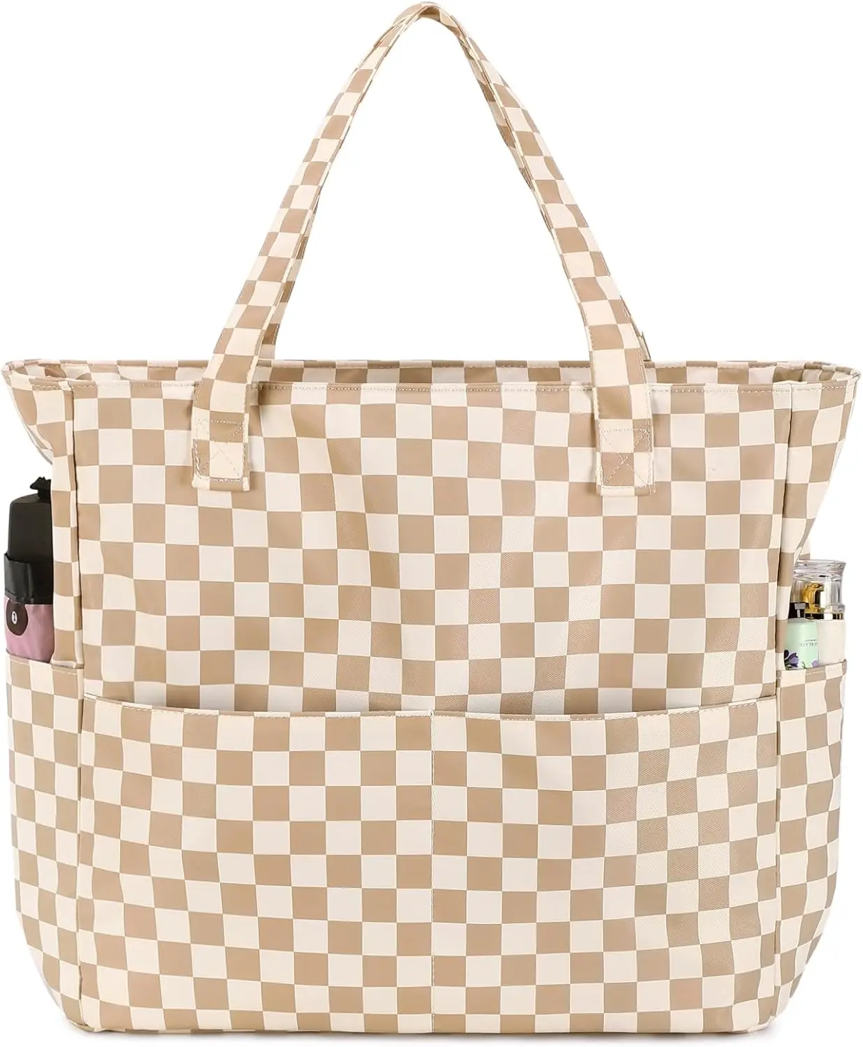 

Extra Large Waterproof Beach Tote Bag with Wet Compartment for Women Travel Weekender