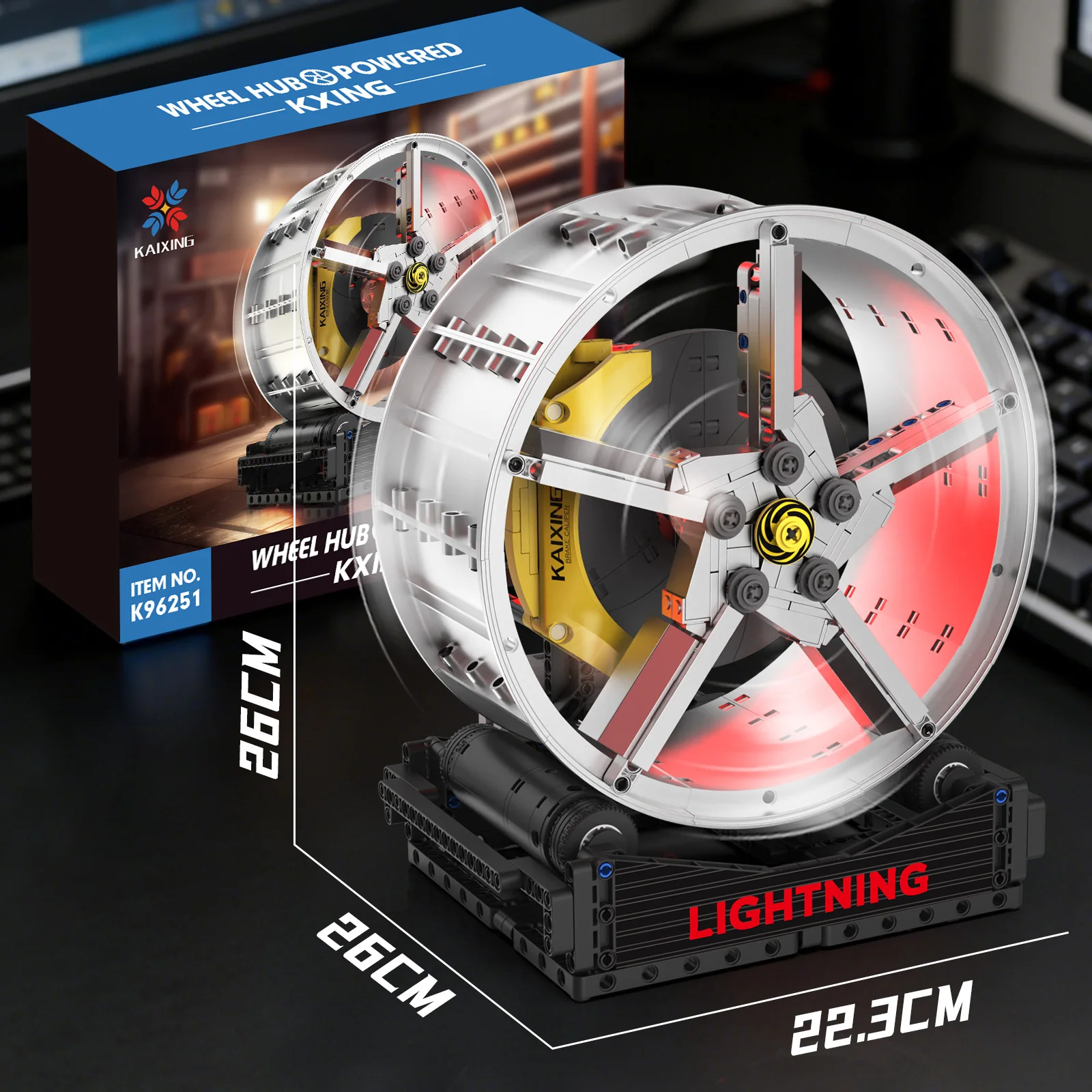 578 قطعة من مكعبات البناء التقنية لعجلات السيارات الفائقة مع محرك كهربائي، ألعاب تعليمية للأولاد كهدية