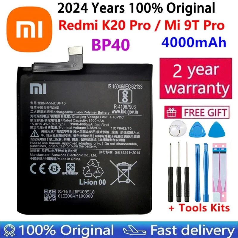 Battery For Xiaomi Mi Redmi Note Poco CC9 K20 F2 F3 K30 M3 X3 M4 K40 X4 X5 7 8 8A 8T 9 9T 10 10S 10T 11 11T 11S 12 12T Lite Pro