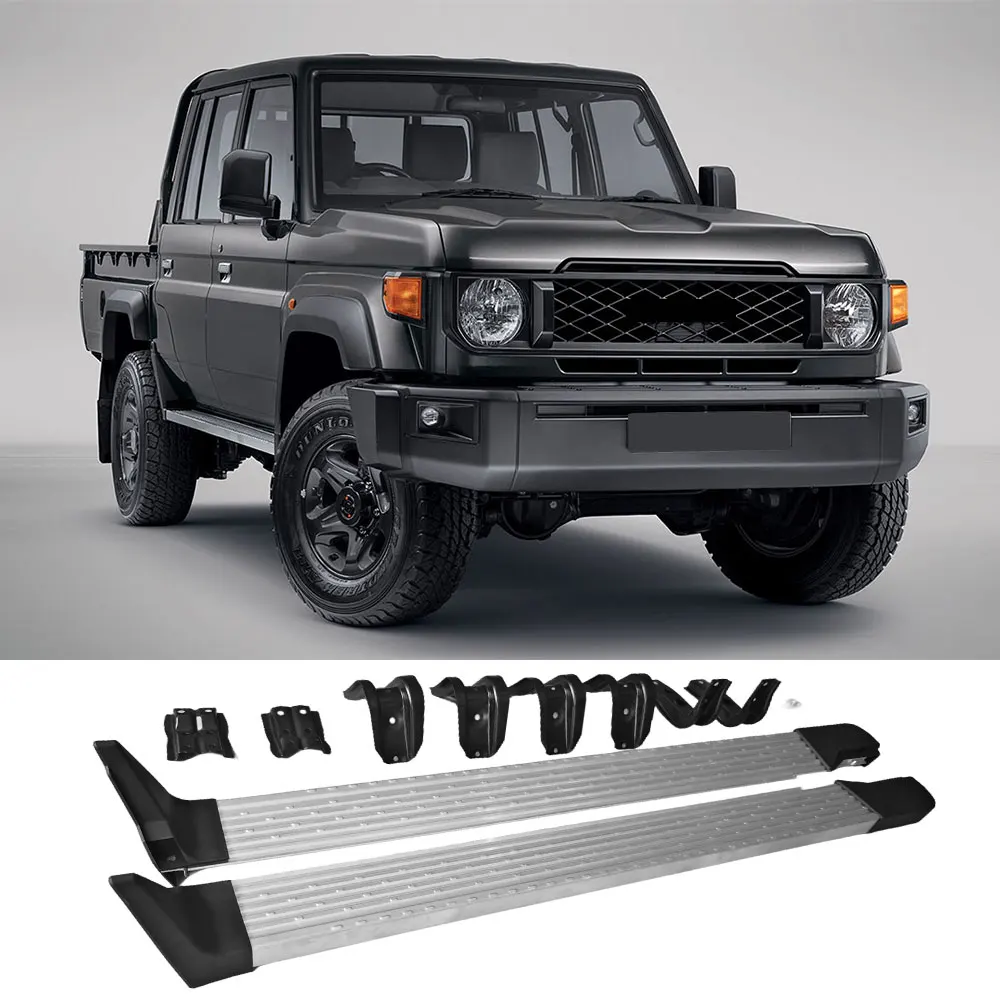 

Side Step Fit For Toyota Land Cruiser LC71 2007-2023 2024 2025 Aluminum Running Board Nerf Bar Pedal Foot Step
