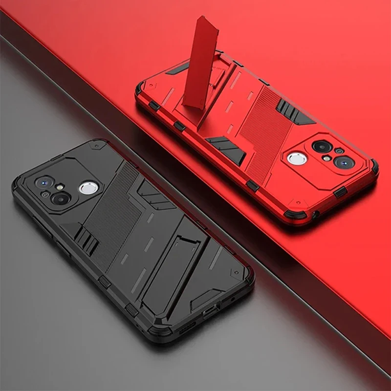 Case For Xiaomi Redmi 9 10 9A 9C 9T 10A 10C 12C Note 11 12 Pro 9S 10S 11S 12S 4G 5G Note 12R Turbo Armor Holder Back Phone Cover