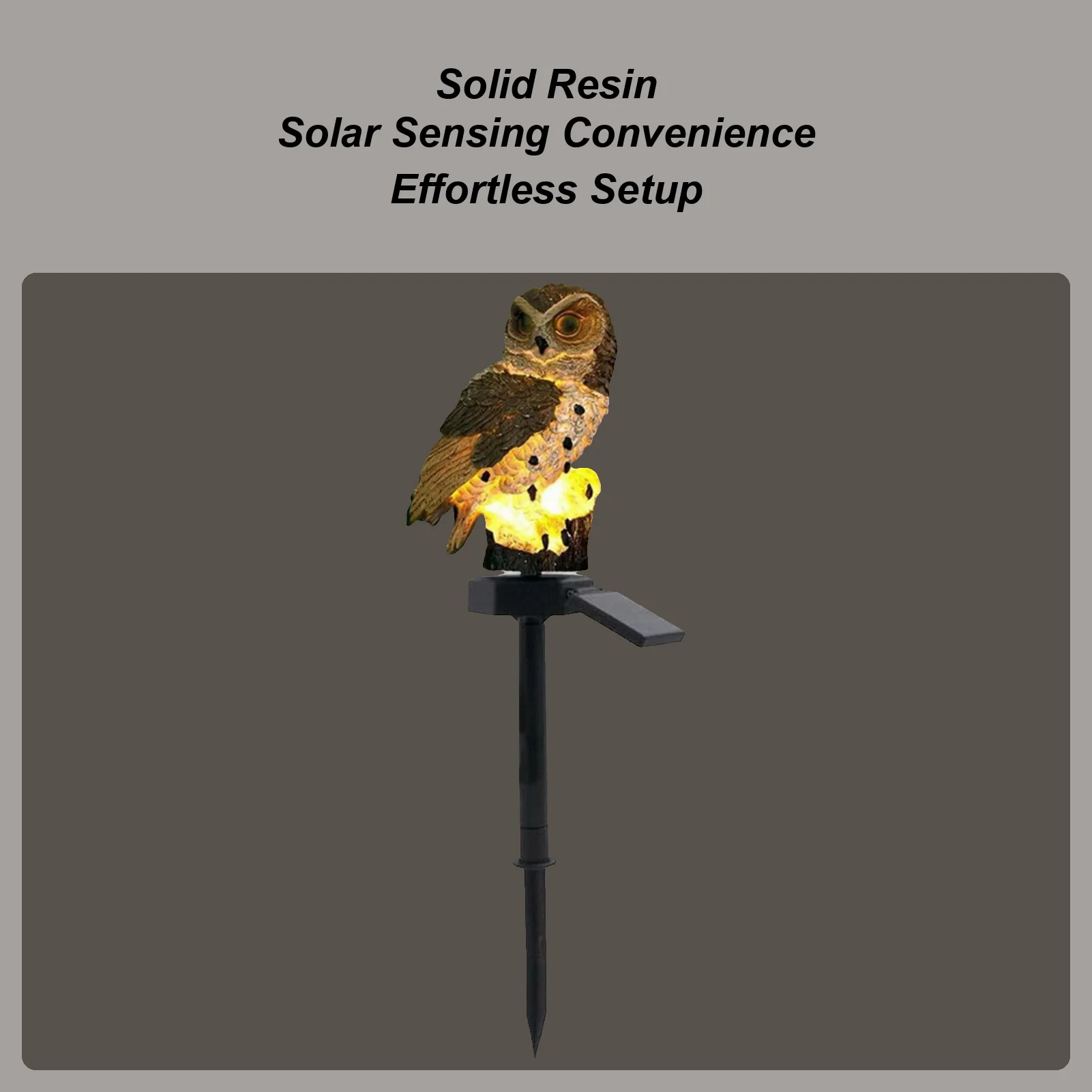 

Солнечные садовые светильники в виде сов для наружного освещения, декоративные, из смолы, с кольями, для сада, газона, двора, парка