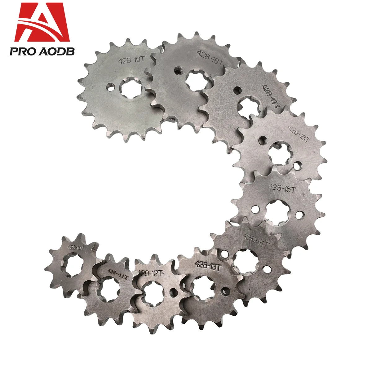 10/12/13/14/15/16/17/18/19 Tooth Front Drive Sprocket Fits 428 Chain 17mm Shaft For 110cc 125cc Motorcycle Repair Spare Parts - view 4