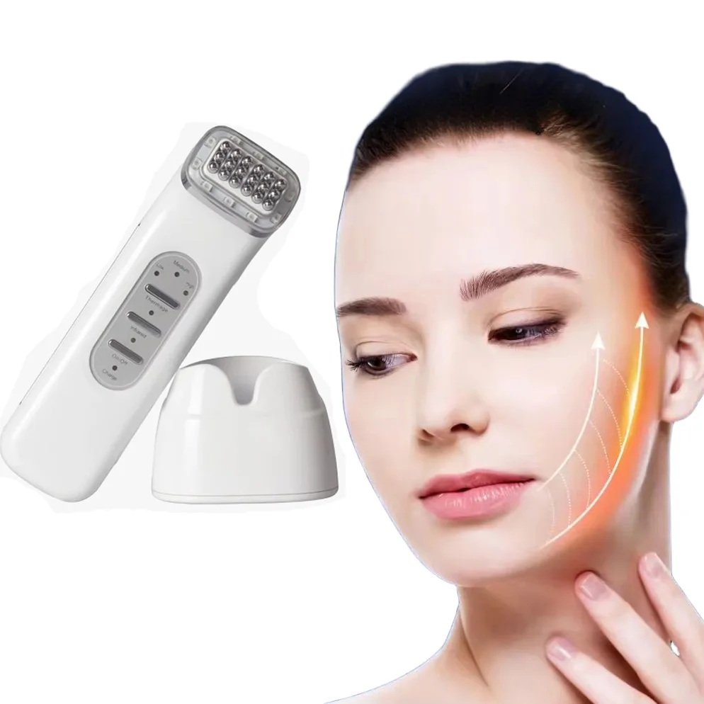 RF 얼굴 미용 마사지 기계 스킨 케어 주름 제거 주름 방지 미백 Rf 피부 강화 기계 얼굴 마사지