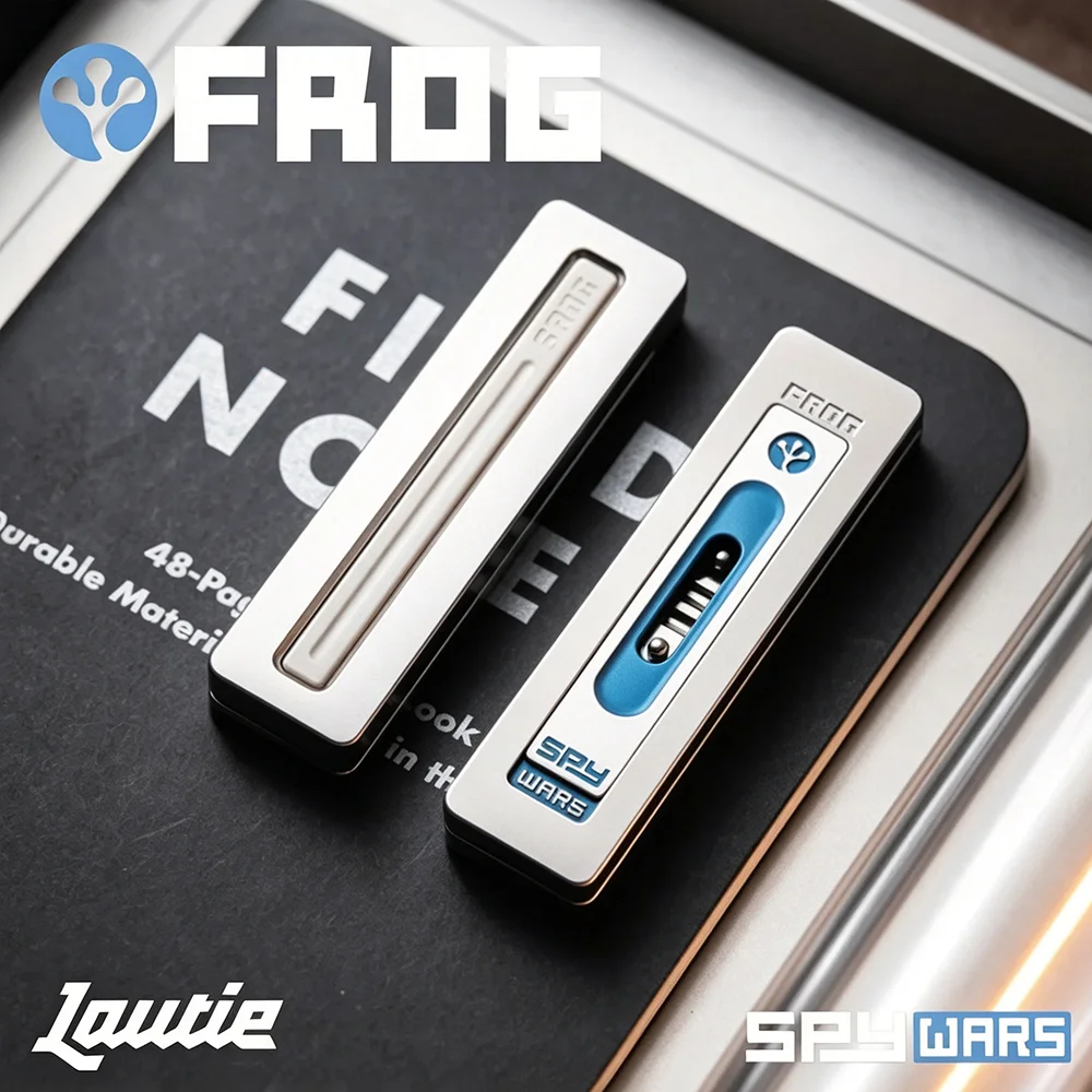 LAUTIE EDC SPY WARS FROG Seesaw Titanium Push Slider Fidget Slider Stress Relief Toy Anxiety Relief Gadgets