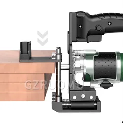 Electric Wood Slotting Trimming Tool 2 In 1 Woodworking Connection Opening Fasteners Handheld Punching Locator Grooving Machine