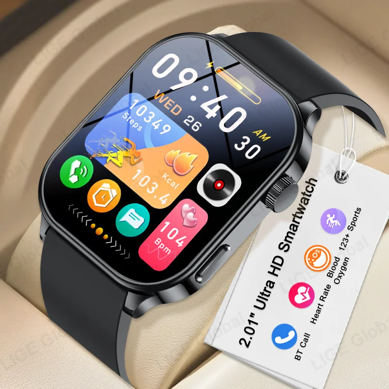 LIGE Bluetooth Calling Smartwatch Men Health Monitoring IP68 Waterproof Smart Notifications Voice Assistant Smart Watch Women