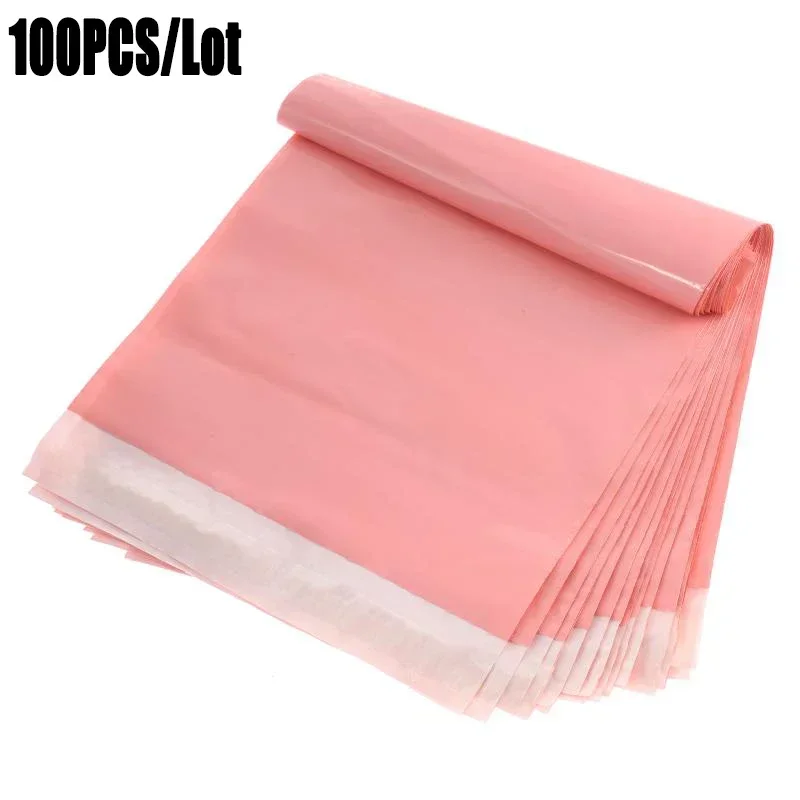 100pcs/lot light Pink Courier Mailing  Shipping Bags Self Seal Envelops Plastic Packaging Bag Plastic Bags For Packing